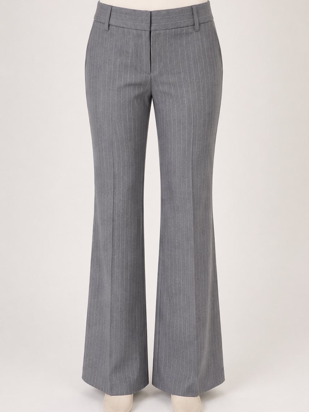 Banana Republic Martin Fit Gray Pinstripe Bootcut Trouser Pants NWOT Size 8